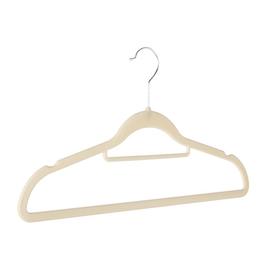 太力植绒衣架(10个装)米色 AT537 防滑无痕衣架干湿两用