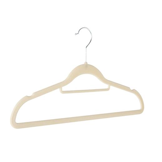 太力植绒衣架(10个装)米色 AT537 防滑无痕衣架干湿两用 商品图0