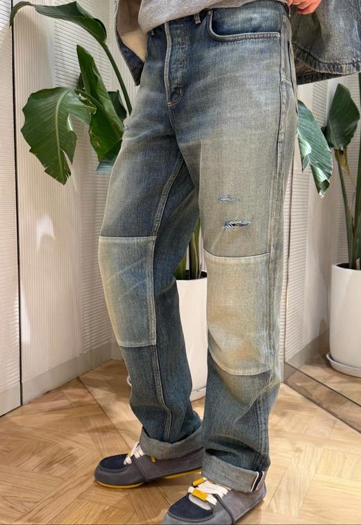 男款拼接牛仔裤长裤la010 商品图3
