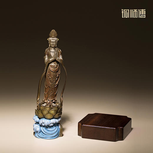 铜师傅 见微系列《慈航普度》客厅观世音菩萨青铜摆件 家居工艺品 商品图4
