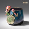 铜师傅《荷花笔筒》客厅书房铜摆件 家居装饰工艺品 老师礼物 商品缩略图2