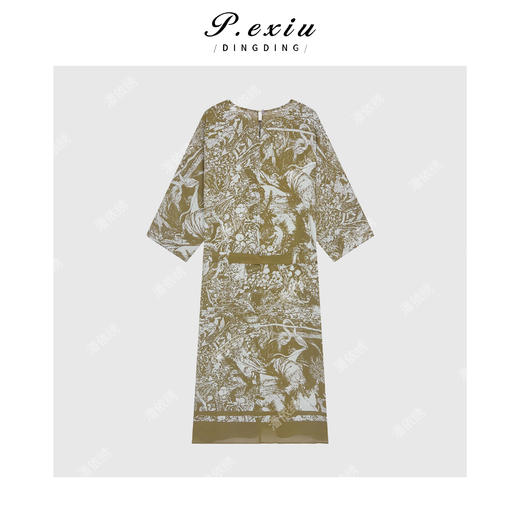 PanYiXiu/潘依绣100%桑蚕丝轻奢国风高级感连衣裙 W-62730 商品图2