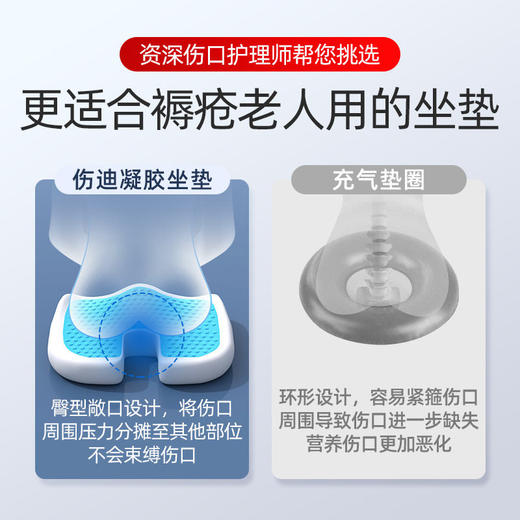 夏季轮椅凳子 马蹄形加厚凝胶坐垫 久坐老人专用 臀部透气防屁股痛垫 商品图1