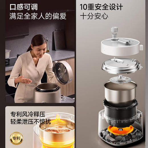 【康巴赫纯钛板材内胆电压力锅】 高压锅 电饭煲 母婴级智能料理锅 免排气大容量 母婴材质电饭锅 商品图2