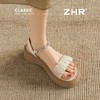ZHR珍珠装饰厚底凉鞋女2026新款5cm显高显瘦百搭轻便透气凉鞋通勤 商品缩略图4