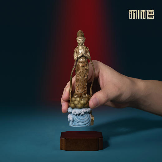 铜师傅 见微系列《慈航普度》客厅观世音菩萨青铜摆件 家居工艺品 商品图0