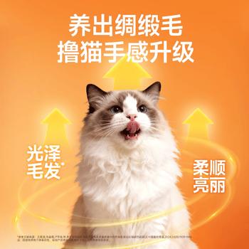凯锐思美毛猫条猫咪零食猫罐头0诱食剂Ω-3鱼油猫条120支 商品图2