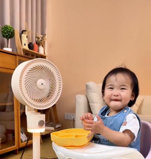 卡蛙流萤风语音循环扇  | 循环柔风黑科技，易敏人群久吹不头疼。广角送风，3档风速可调，快慢随心所调 商品图5