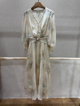 【门店同款】ENJOY夏季烟青豹影真丝裙 171147349