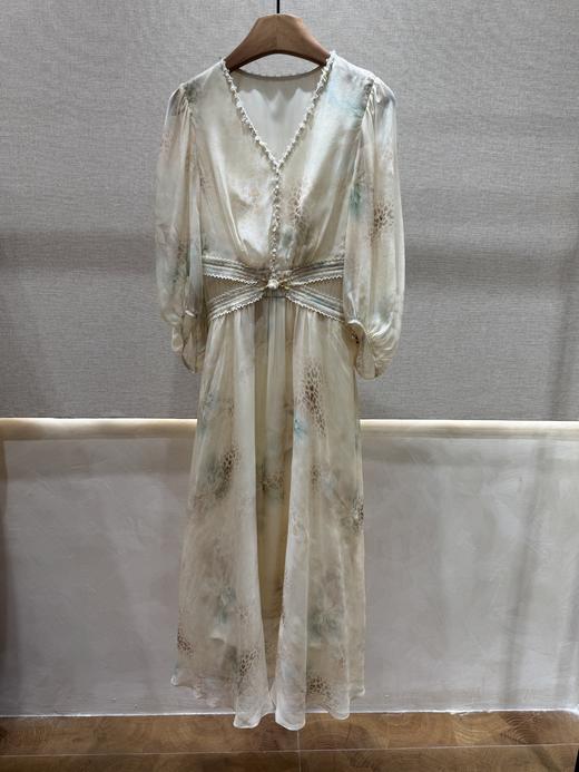 【门店同款】ENJOY夏季烟青豹影真丝裙 171147349 商品图0