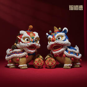 铜师傅《狮舞吉祥》客厅桌面铜狮子摆件 家居装饰工艺品 乔迁礼物