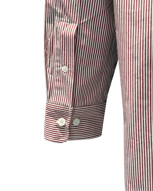 女款宽松刺绣条纹长袖衬衫fe017 商品图2