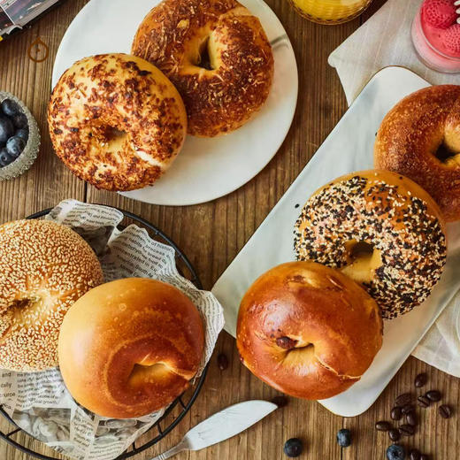 企鹅市集|贝果组合 外酥内软bagel 韧劲十足 纽约式贝果 早餐面包 新鲜制作 商品图3