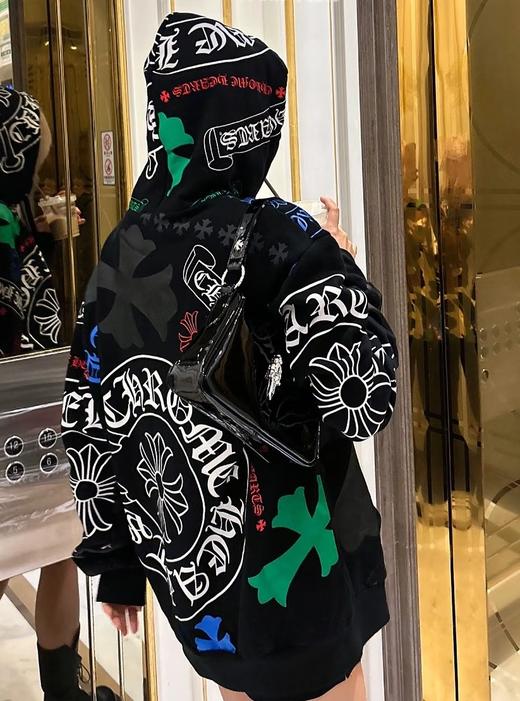 中性款logo印花连帽卫衣he009 商品图2