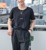 中性款字母印花短袖T恤he024 商品缩略图4