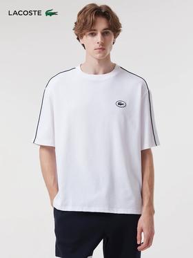 【4.9折 】5楼法国鳄鱼 LACOSTE男式圆领阔版宽松T TH3764-98-001吊牌价790 折后价390