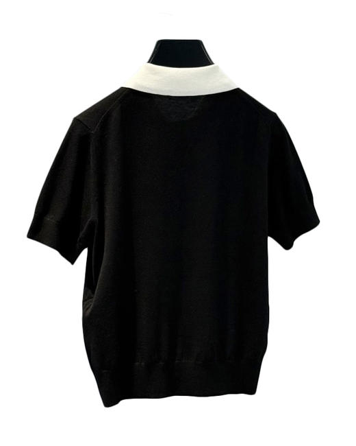 女款刺绣针织短袖polo衫he008 商品图1