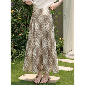 鹿向南【0428/20:00新品前1小时7折限量100件】绿色半身裙