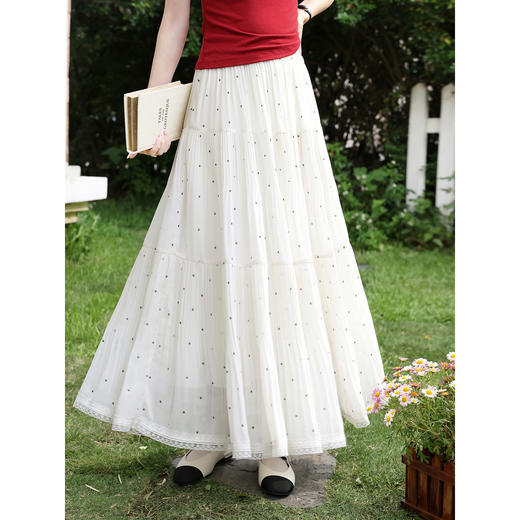 鹿向南【0428/20:00新品前1小时7折限量100件】杏色半身裙 商品图0