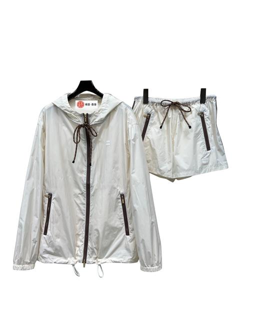 女款宽松连帽外套高腰短裤套装ba017 商品图0