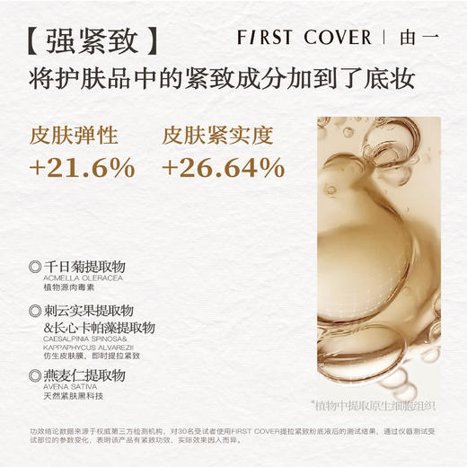【雅*黛、娇*同源全球一线合作！】First Cover紧身衣粉底液💥底妆界的热玛吉💭，与服务香奈儿的意大利顶级生物实验室研发！！提拉紧致✅熬夜脸肉肉脸必备！原价372.8，现仅199元抢❗ 商品图2
