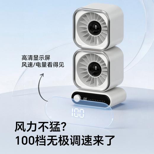 夏日刚需【Bestherm双头桌面循环风扇Q5】双头设计 | 广角摇头 | 100档无极调速➕5段模式可调+遥控操作 | 高清显示屏 | 长效续航🏠 商品图2