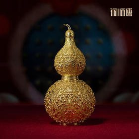 铜师傅 铜摆件《花丝吉祥葫芦》桌面客厅玄关家居装饰品礼品摆件