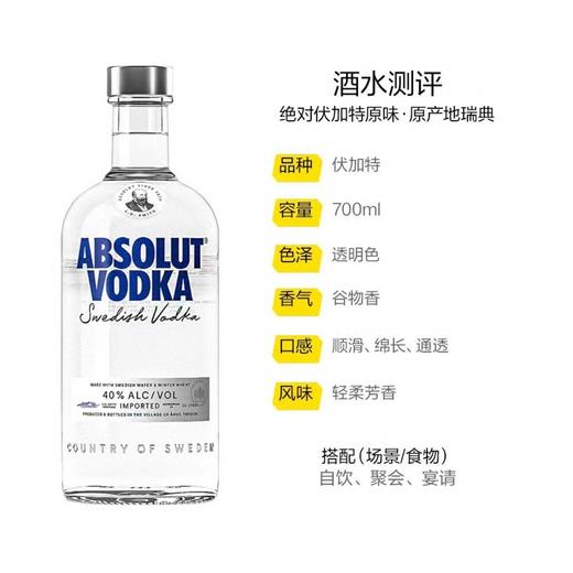 绝对700ml伏特加原味 商品图2