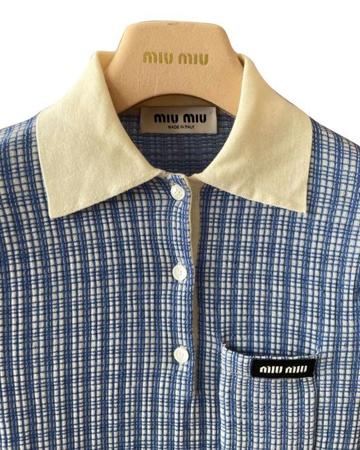 女款格纹针织上衣la017 商品图2