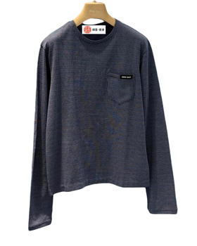 中性款刺绣宽松长袖T恤la017