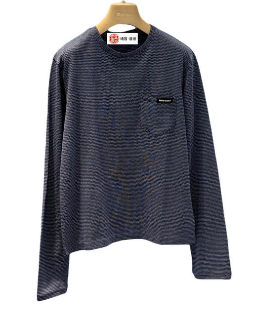 中性款刺绣宽松长袖T恤la017 商品图0