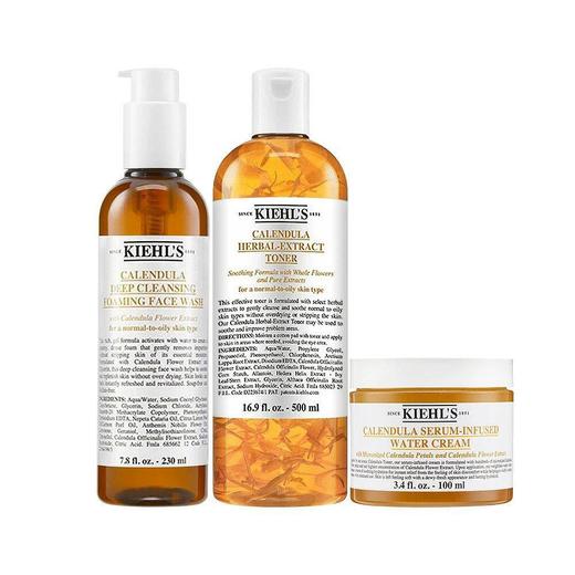 【Kiehl'S科颜氏金盏花三件套】（舒缓保湿金盏花面霜100ml+洁面230ml+爽肤水500ml）-wskl581_bba 商品图10