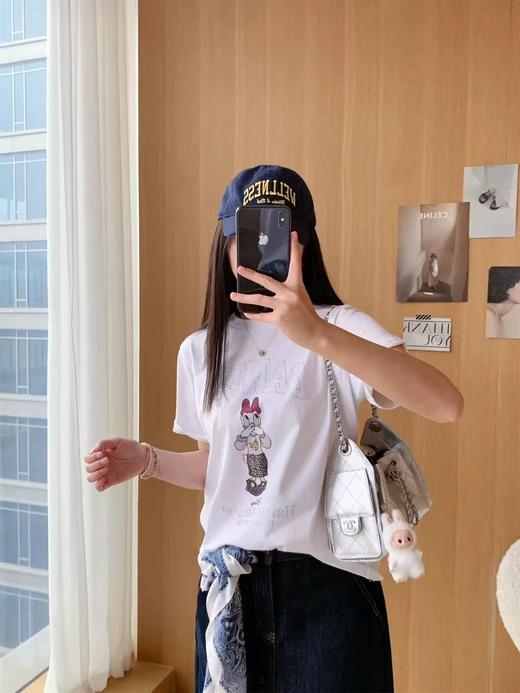 纯元！少量！ 订单余！ GAN*I x Disney黛丝烫钻印花短袖T恤！ 商品图8