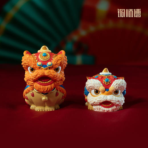 铜师傅《吉祥醒狮》客厅桌面铜狮子摆件 家居装饰工艺品 新年礼物 商品图1
