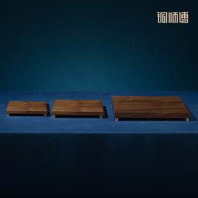 铜师傅 黑胡桃原木《底座》工艺品摆件方形实木底座