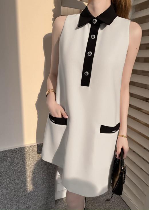 女款拼色纽扣背心裙ba025 商品图3
