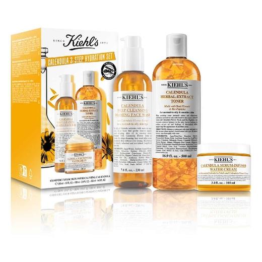 【Kiehl'S科颜氏金盏花三件套】（舒缓保湿金盏花面霜100ml+洁面230ml+爽肤水500ml）-wskl581_bba 商品图3