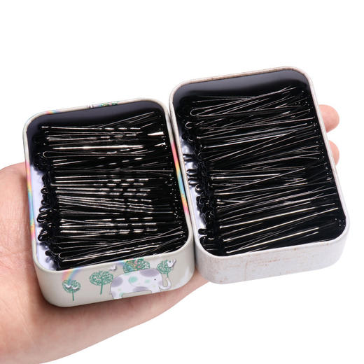 【福利❗️200支更值🔥黑色一字夹发夹】日常固定、化妆造型适配款，升级钢夹加厚不掉漆，圆头设计不伤头皮，夹力强劲不松动，夹子头饰发卡碎发边夹波浪刚夹女固定卡子QQ 商品图4