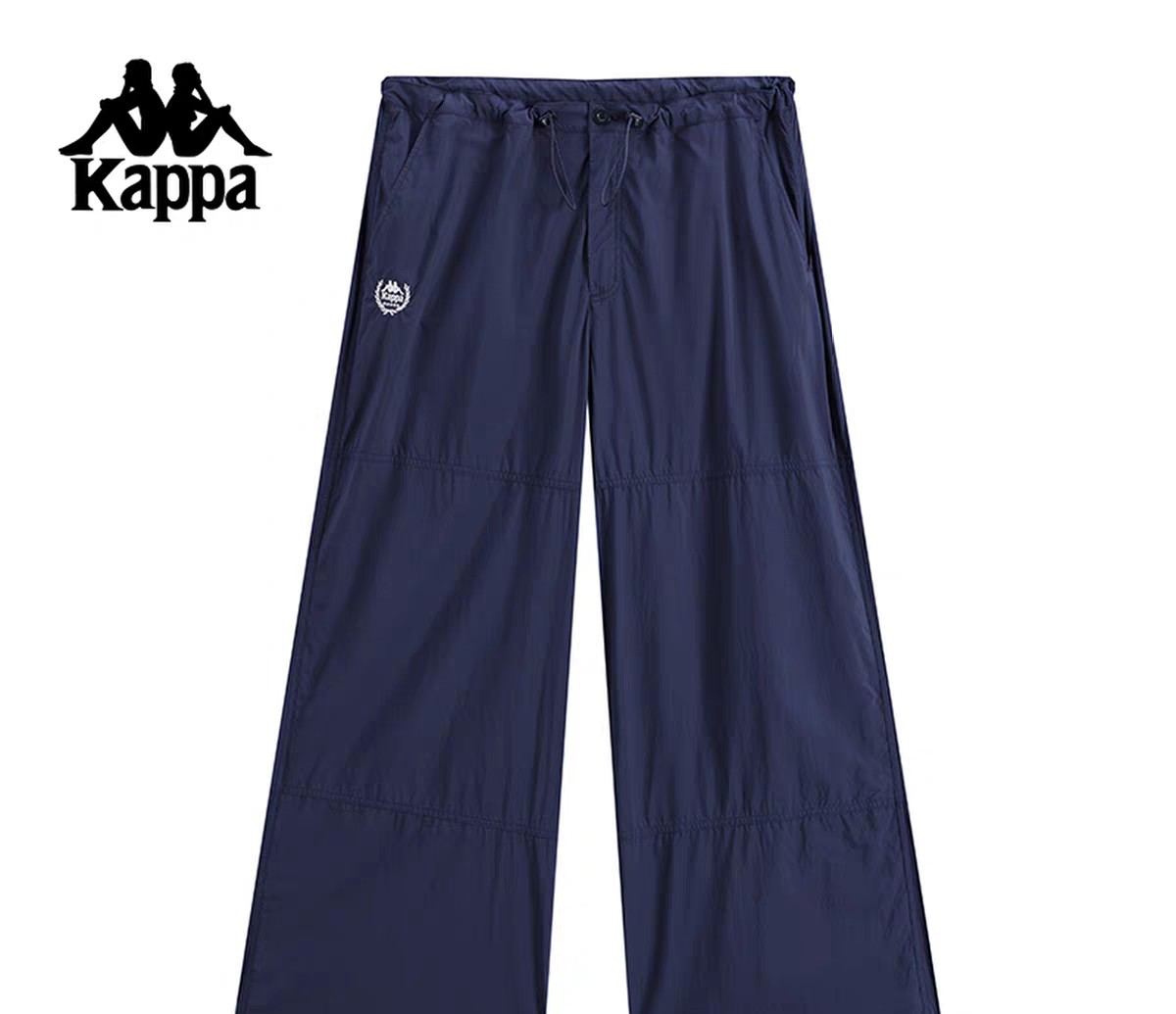 XY|Kappa卡帕背靠背运动长裤女士休闲宽松束脚裤跑步裤k0f62ay01-906