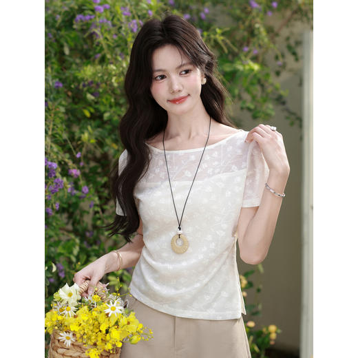 鹿向南【0428/20:00新品前1小时7折限量100件】白色T恤 商品图0