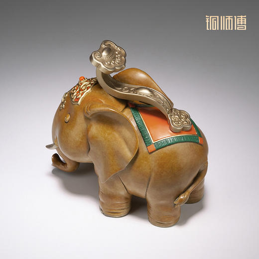 铜师傅 铜摆件《吉象如意》家居饰品 客厅装饰品桌面礼物摆件 商品图3