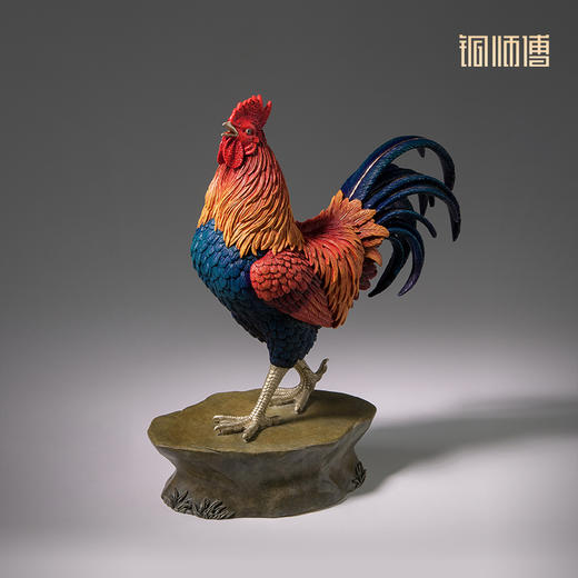 铜师傅《大吉大利》桌面客厅铜公鸡摆件 家居装饰工艺品 商品图2