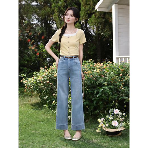 鹿向南【0428/20:00新品前1小时7折限量100件】蓝色牛仔裤 商品图2