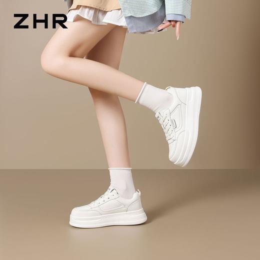 ZHR则则厚底内增高小白鞋女鞋春季新款超轻松糕底休闲运动鞋板鞋 商品图8