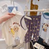 男女童优可丝七分袖公主风莫代尔夏季家居服女童透气男女童套装 商品缩略图5