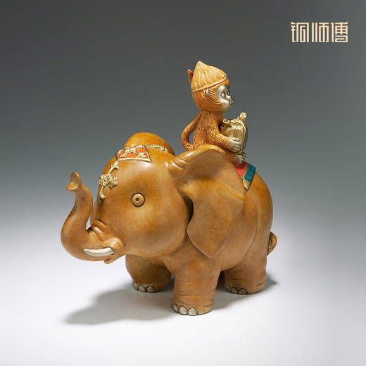 铜师傅 铜摆件《封侯拜相》 工艺品家居饰品大象酒柜客厅装饰品 商品图1