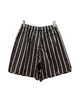 男款麻料刺绣条纹短裤 可配套装zo 商品缩略图1