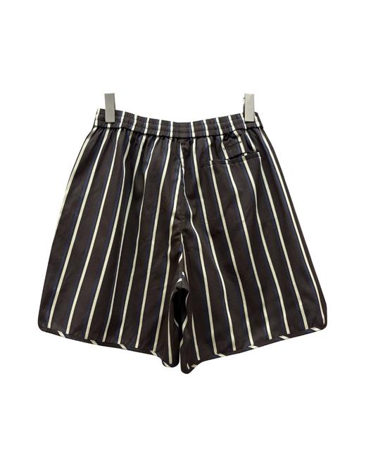 男款麻料刺绣条纹短裤 可配套装zo 商品图1