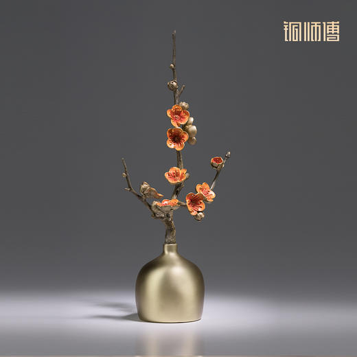 铜师傅《春兰 夏荷 秋桂 冬梅》客厅桌面铜摆件 家居装饰工艺品 商品图1