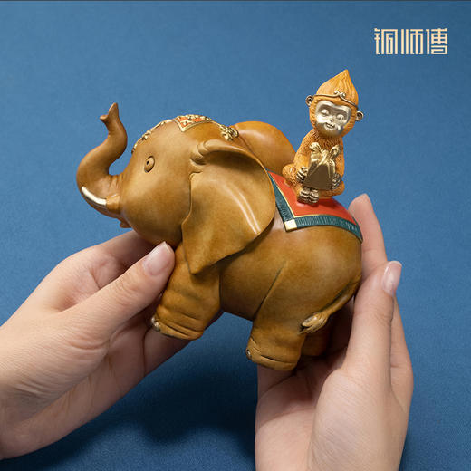 铜师傅 铜摆件《封侯拜相》 工艺品家居饰品大象酒柜客厅装饰品 商品图5
